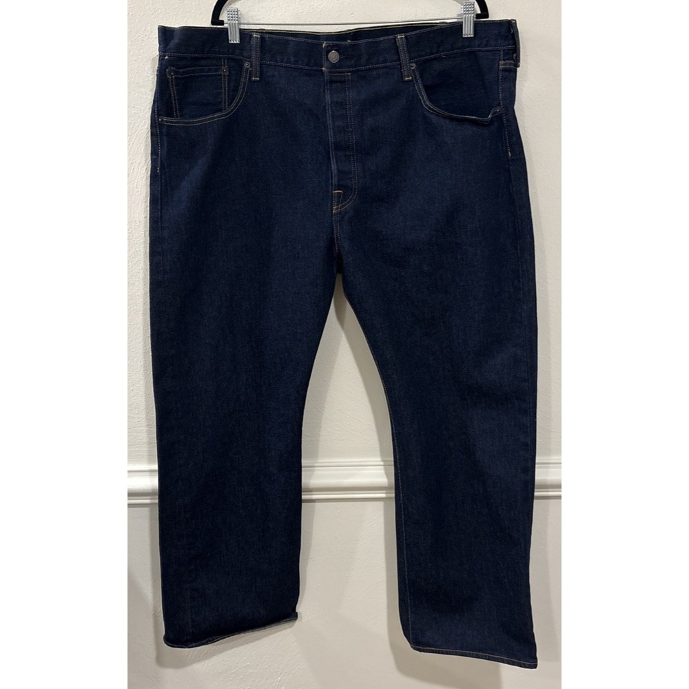 Levi's 501 Original Fit Jeans Mens 46x30‎ Blue Denim Straight Leg Button Fly